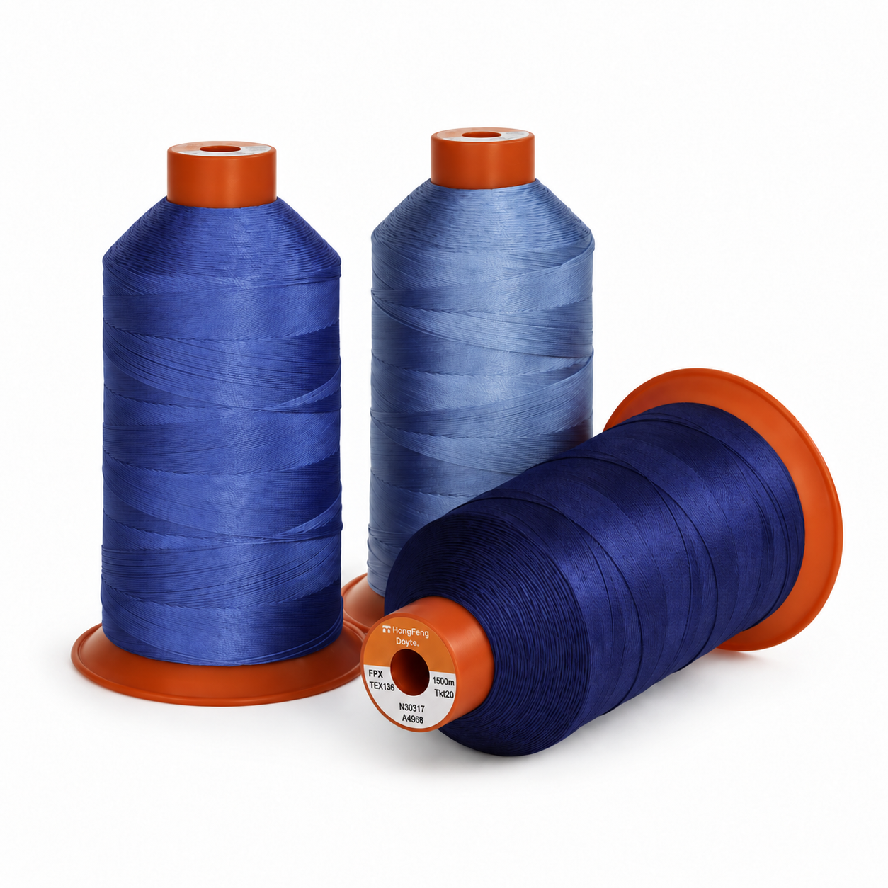 Filament sewing thread cones for industrial sewing